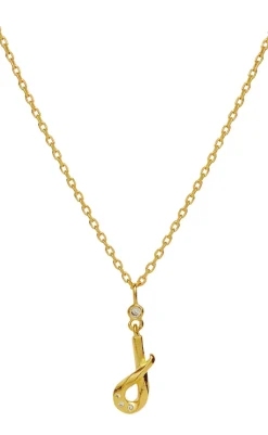 Hot Halskæde - J Alphabet - Gold Colour Smykker