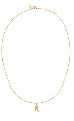 Discount Halskæde - K Alphabet - Gold Colour Smykker
