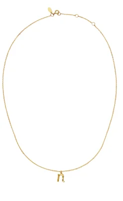 Sale Halskæde - N Alphabet - Gold Colour Smykker