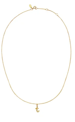 New Halskæde - T Alphabet - Gold Colour Smykker