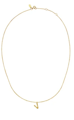 Halskæde - V Alphabet - Gold Colour Smykker