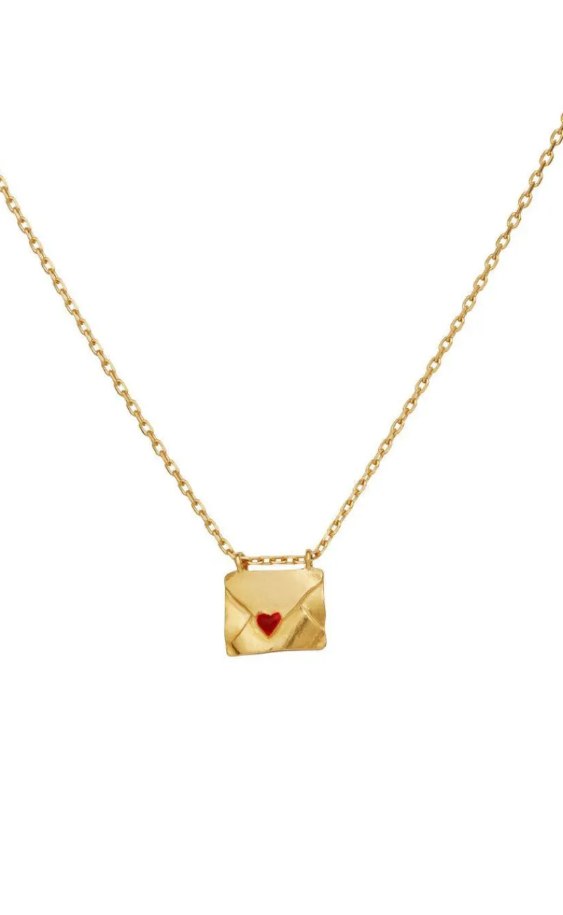 Online Halskæde - With Love - Gold Colour Smykker