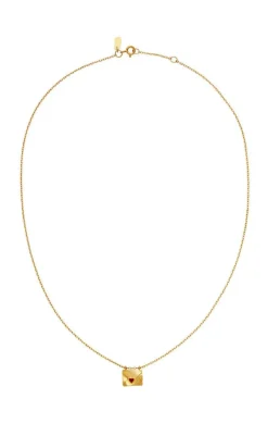 Online Halskæde - With Love - Gold Colour Smykker