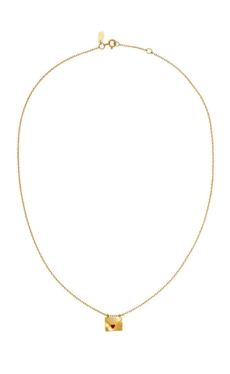 Online Halskæde - With Love - Gold Colour Smykker