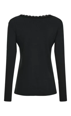 Clearance Bluse - Belinda LS - Black Bluser