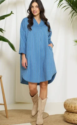 Kjole - Eglantine - Medium Blue Kjoler