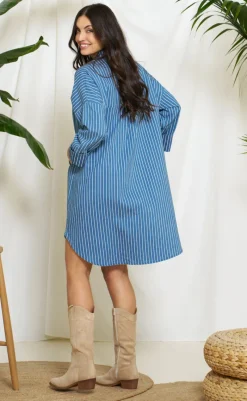 Kjole - Eglantine - Medium Blue Kjoler