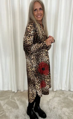 Kjole - Eloise Dress - Moro Red Flower Kjoler