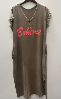 Kjole - Rosalia - Marrone/Fuxia Fluo Kjoler