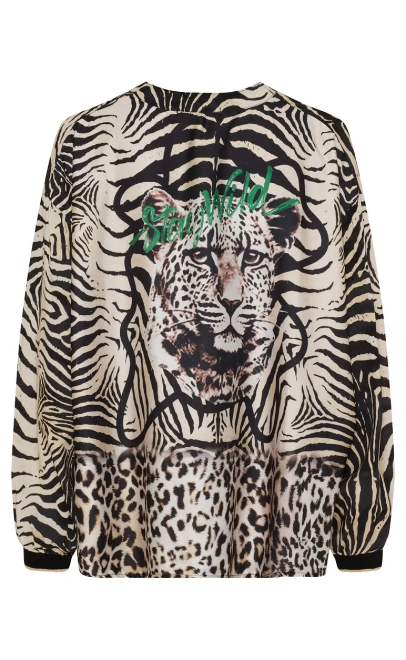 New Skjorte - Veronique - Nero Zebra Skjorter