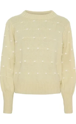 Strik - Alisee - Yellow/Bianco Striktrøjer & Sweat