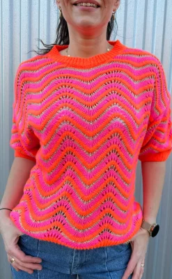 Clearance Strik - Alphonsine - Orange Striktrøjer & Sweat