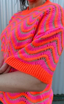 Clearance Strik - Alphonsine - Orange Striktrøjer & Sweat