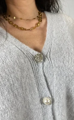 Online Strik - Cassia Knit - Light Grey Striktrøjer & Sweat