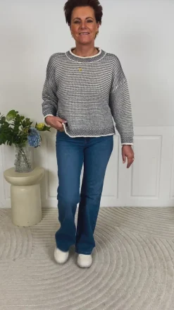 Sale Strik - Melinda - Grigio/Alba Striktrøjer & Sweat