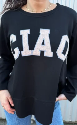 Sweatshirt - Charline - Black Striktrøjer & Sweat