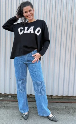 Sweatshirt - Charline - Black Striktrøjer & Sweat