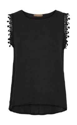 Hot Top - Holly - Black T-shirts & Toppe