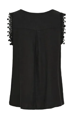 Hot Top - Holly - Black T-shirts & Toppe