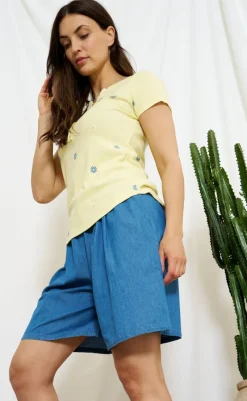 Clearance T-Shirt - Cecilie - Giallo T-shirts & Toppe