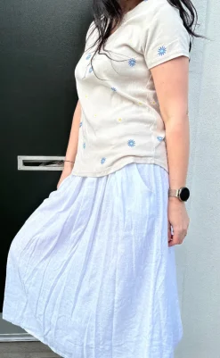 Clearance T-Shirt - Cecilie - Beige T-shirts & Toppe