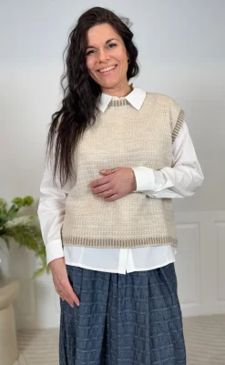 Discount Vest - Antonine - Beige/LightCamel Veste
