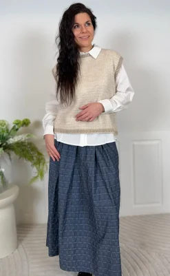 Discount Vest - Antonine - Beige/LightCamel Veste