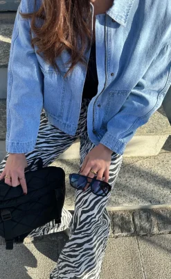 Outlet Jeans - Adanna Zebra - Black Bukser & Jeans