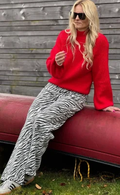 Outlet Jeans - Adanna Zebra - Black Bukser & Jeans