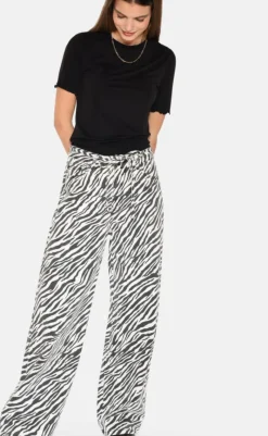 Outlet Jeans - Adanna Zebra - Black Bukser & Jeans