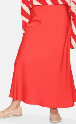 Hot Nederdel - Gebry Satin - Fiery Red Nederdele