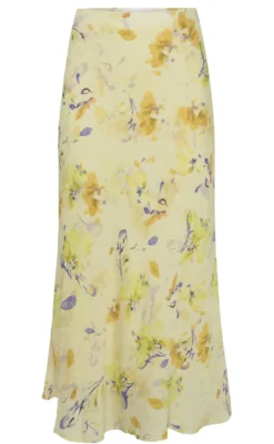 New Nederdel - Gebry Satin - Pastel Yellow Nederdele