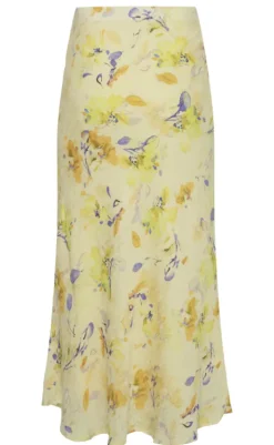 New Nederdel - Gebry Satin - Pastel Yellow Nederdele