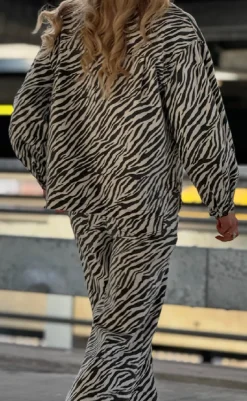 Skjorte - Noliana Zebra Denim - Black Skjorter|Striktrøjer & Sweat