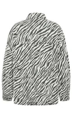 Skjorte - Noliana Zebra Denim - Black Skjorter|Striktrøjer & Sweat