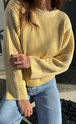 Best Striktrøje - Colina Jumper - Pastel Yellow Striktrøjer & Sweat