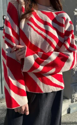 Online Striktrøje - Dania - Fiery Red Striktrøjer & Sweat