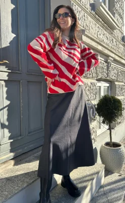 Online Striktrøje - Dania - Fiery Red Striktrøjer & Sweat