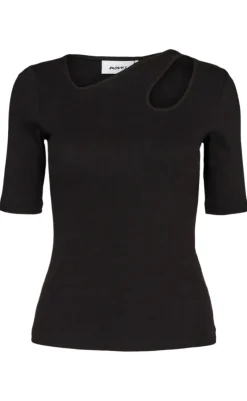 Discount T-shirt - Luvie - Black T-shirts & Toppe