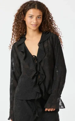 New Bluse  - Anika - Black Bluser