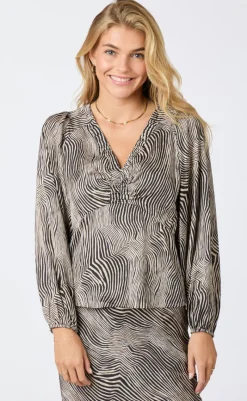 Best Bluse - Istana Floating Wave - Dark Sand Bluser