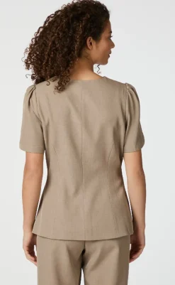 Clearance Bluse - Jules - Dark Taupe Bluser