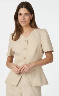 Hot Bluse - Jules - Sand Bluser