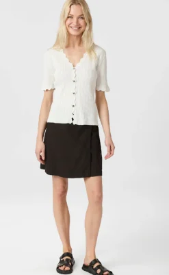 Online Bluse - Larifa Stitch - White Bluser