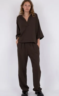 Online Bluse - Luma - Brown Bluser