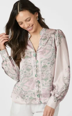 Sale Bluse - Massima Paisley Border - Rose Bluser
