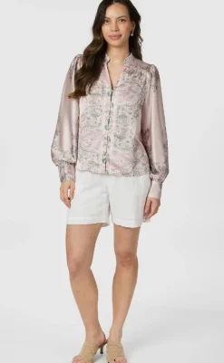 Sale Bluse - Massima Paisley Border - Rose Bluser
