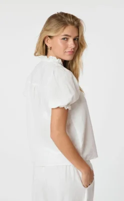 Outlet Bluse - Odesa Linen - White Bluser