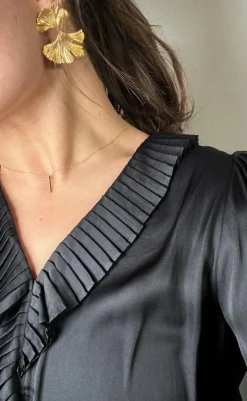 Outlet Bluse - Pellini - Black Bluser