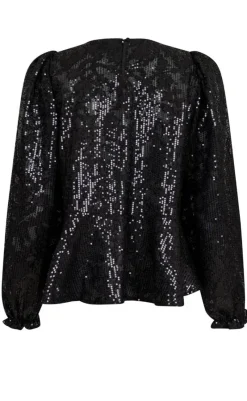 Sale Bluse - Rizzo Sequins - Black Bluser